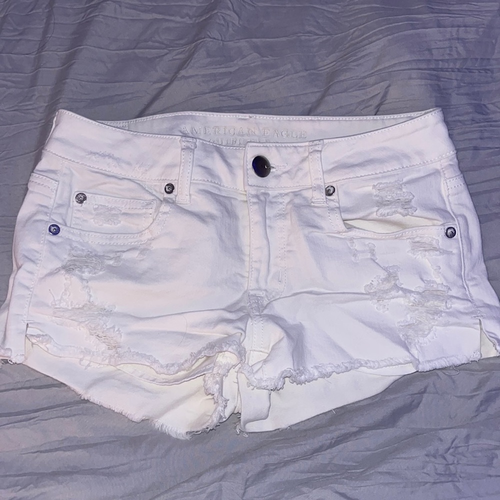 white american eagle jean shorts